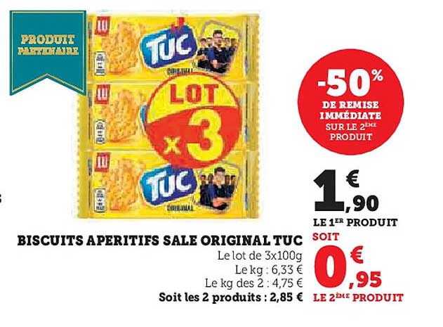 BISCUITS APERITIFS SALE ORIGINAL TUC