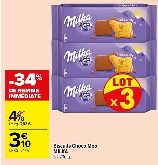 Biscuits Choco Moo MILKA