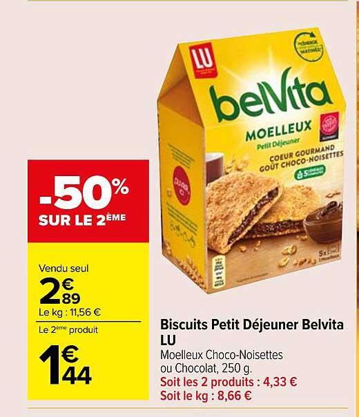 Biscuits Petit Déjeuner Belvita LU