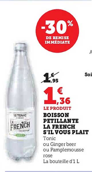 BOISSON PETILLANTE LA FRENCH S'IL VOUS PLAIT