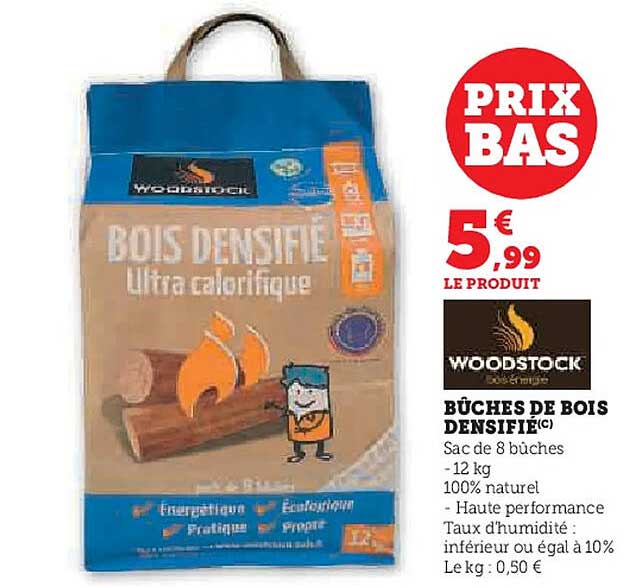 BUCHES DE BOIS DENSIFIEES