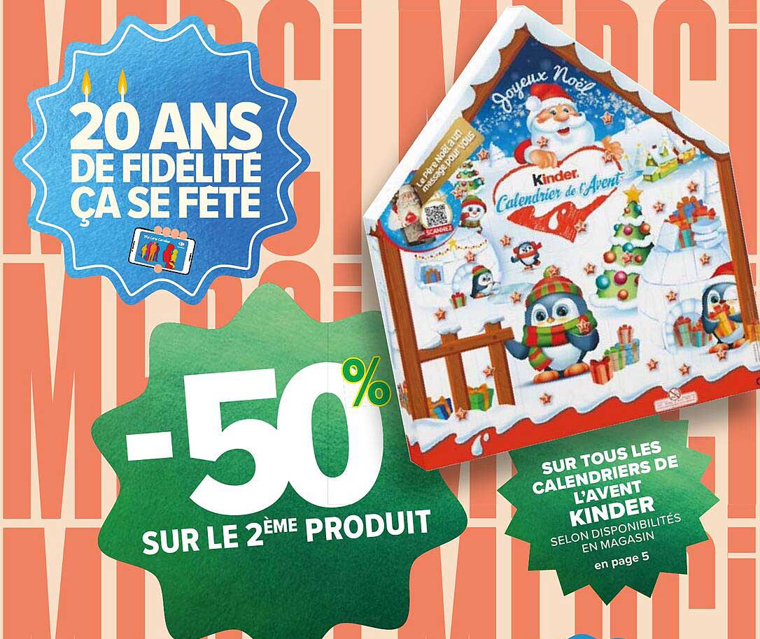 Calendrier de l'Avent Kinder