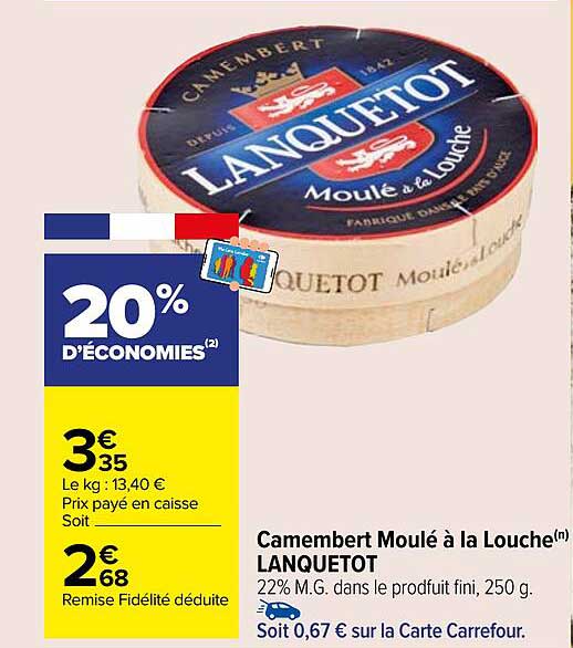 Camembert Moulé à la Louche(n) LANQUETOT