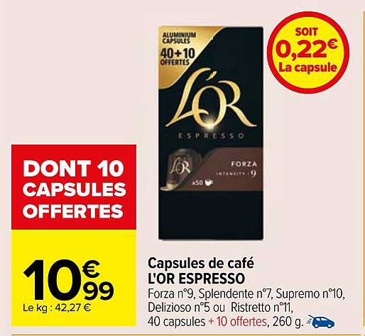 Capsules de café L'OR ESPRESSO