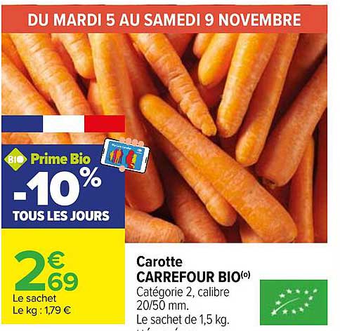 Carotte CARREFOUR BIO