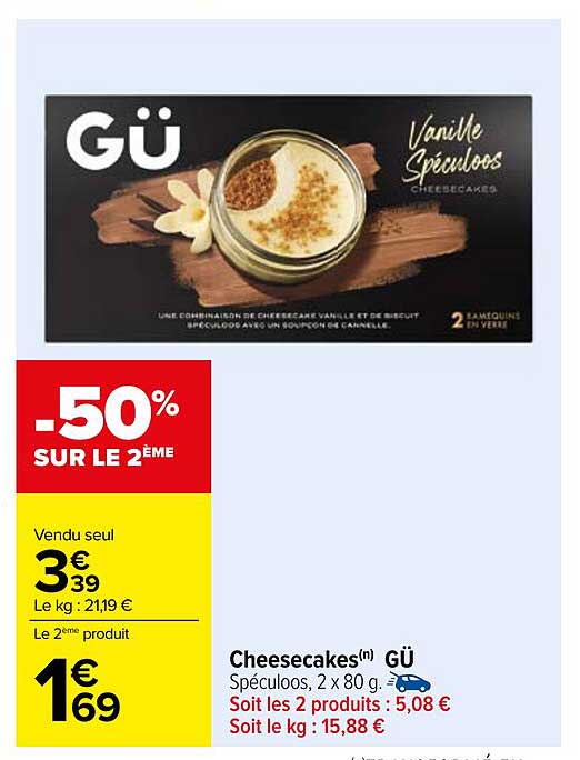 Cheesecakes(n) Gü Vanille Spéculoos