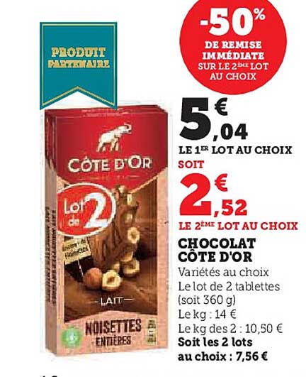 CHOCOLAT CÔTE D'OR