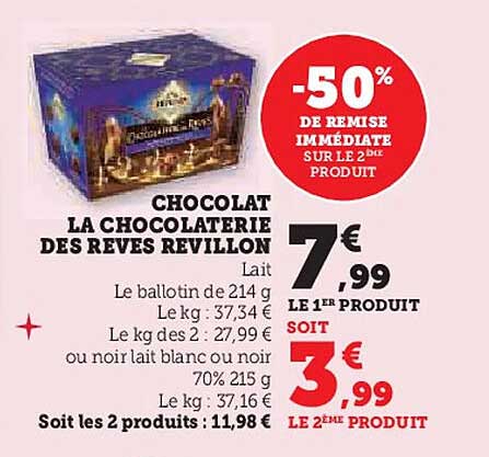 CHOCOLAT LA CHOCOLATERIE DES REVES REVILLON