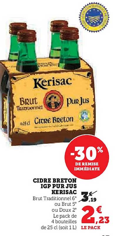 CIDRE BRETON IGP PUR JUS KERISAC