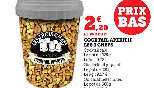 COCKTAIL APÉRITIF LES 3 CHEFS