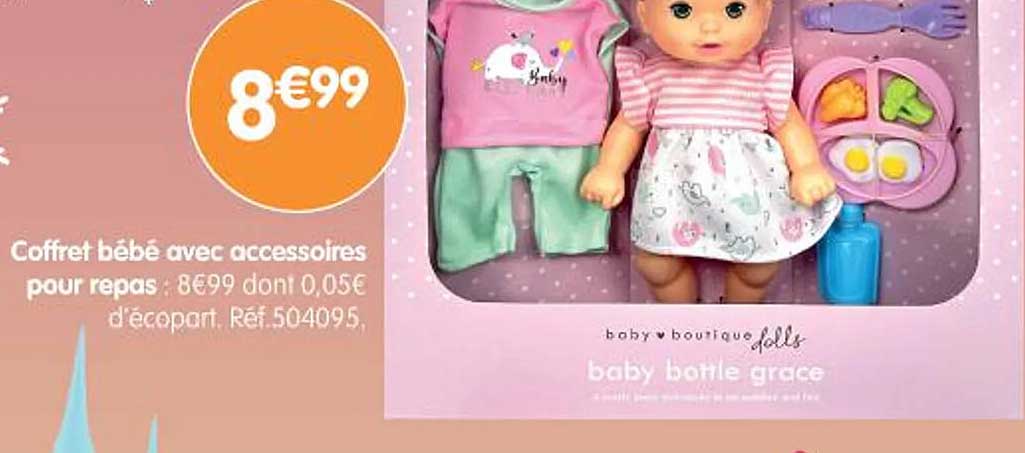 Coffret bébé avec accessoires pour repas