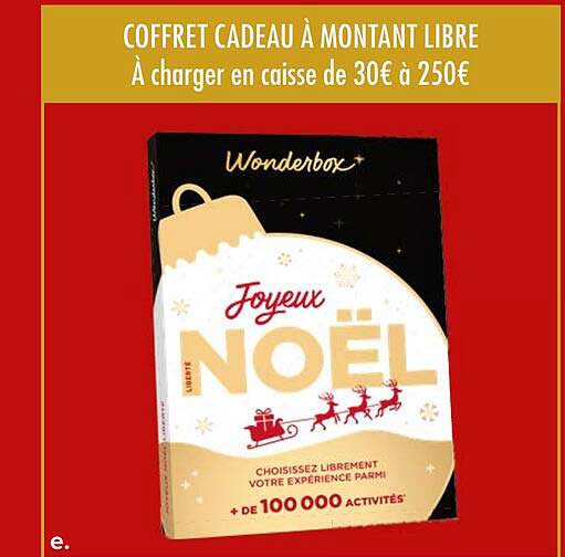 COFFRET CADEAU À MONTANT LIBRE