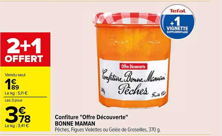 Confiture "Offre Découverte" BONNE MAMAN