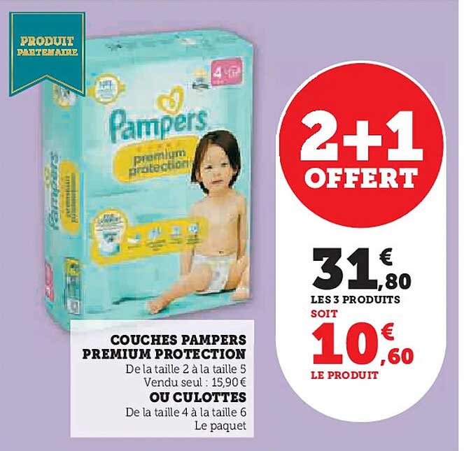 COUCHES PAMPERS PREMIUM PROTECTION