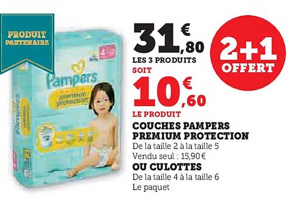 COUCHES PAMPERS PREMIUM PROTECTION