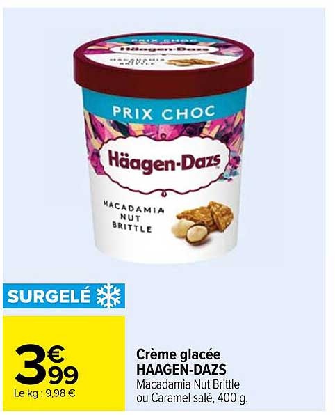 Crème glacée HAAGEN-DAZS