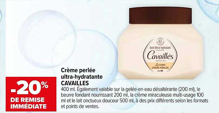 Crème perlée ultra-hydratante Cavaillès