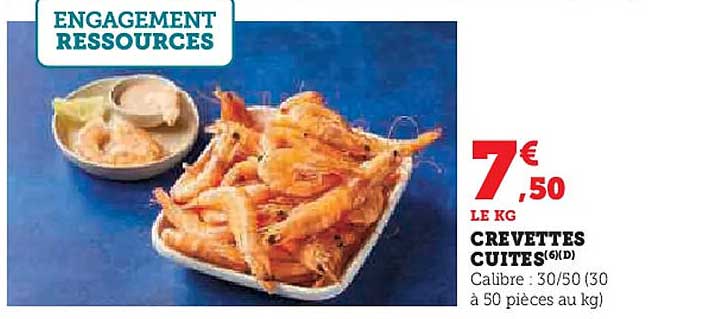 CREVETTES CUITES (6/1 D)