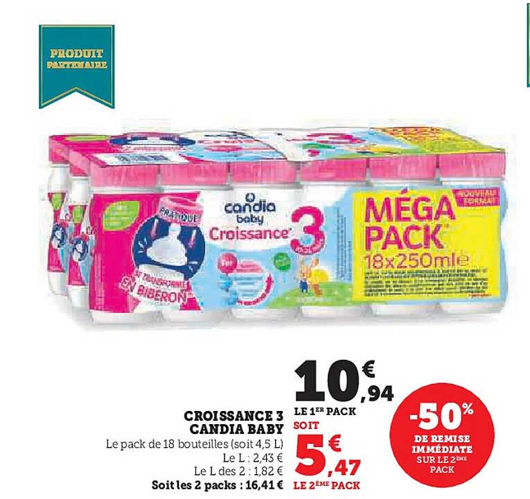 CROISSANCE 3 CANDIA BABY MÉGA PACK