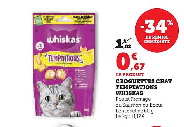 CROQUETTES CHAT TEMPTATIONS WHISKAS