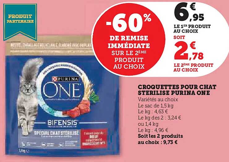 CROQUETTES POUR CHAT STERILISE PURINA ONE