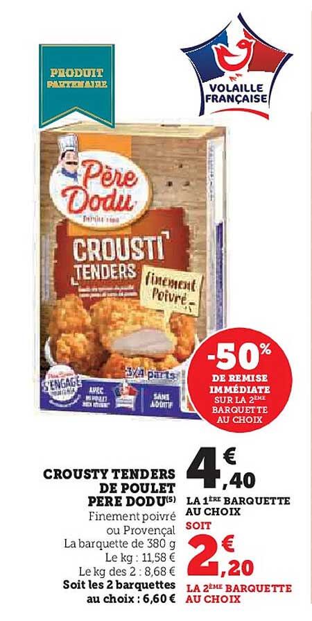 CROUSTY TENDERS DE POULET PÈRE DODU