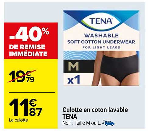 Culotte en coton lavable TENA