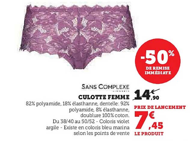 CULOTTE FEMME