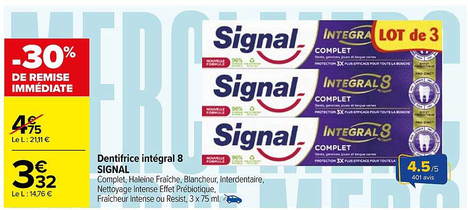 Dentifrice intégral 8 SIGNAL