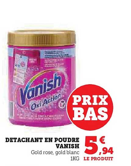 DETACHANT EN POUDRE VANISH