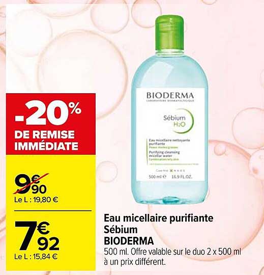 Eau micellaire purifiante Sébium BIODERMA