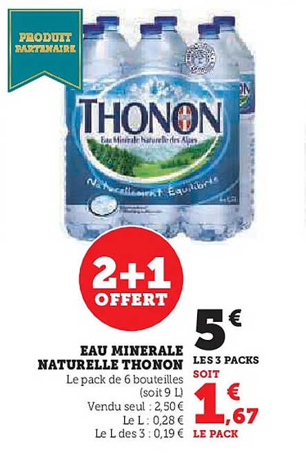 EAU MINERALE NATURELLE THONON