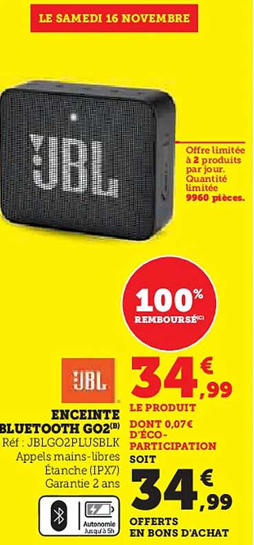 ENCEINTE BLUETOOTH GO2(B)