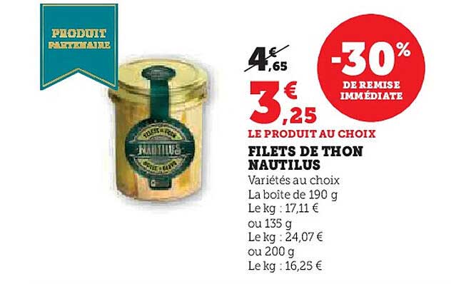 FILETS DE THON NAUTILUS