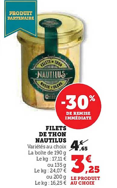 FILETS DE THON NAUTILUS