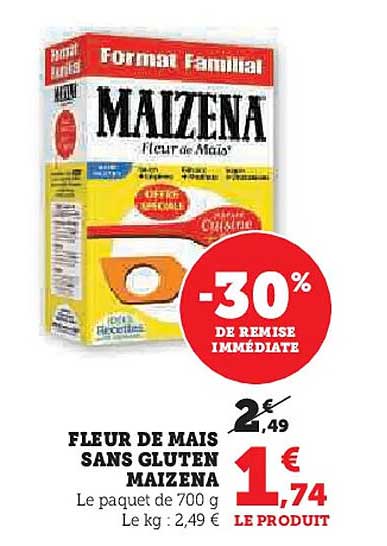 FLEUR DE MAÏS SANS GLUTEN MAIZENA