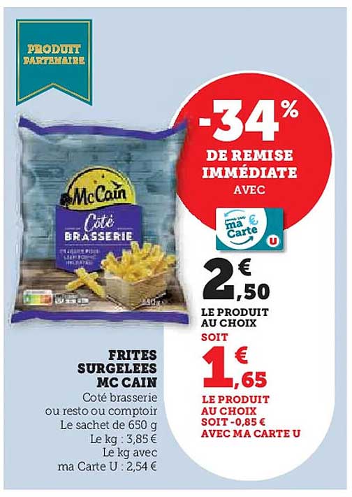 Frites surgelées Mc Cain