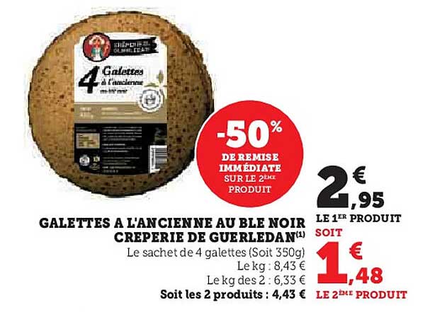 GALETTES A L'ANCIENNE AU BLE NOIR CREPERIE DE GUERLEDAN