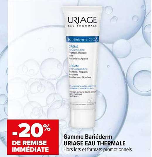 Gamme Bariederm URIAGE EAU THERMALE