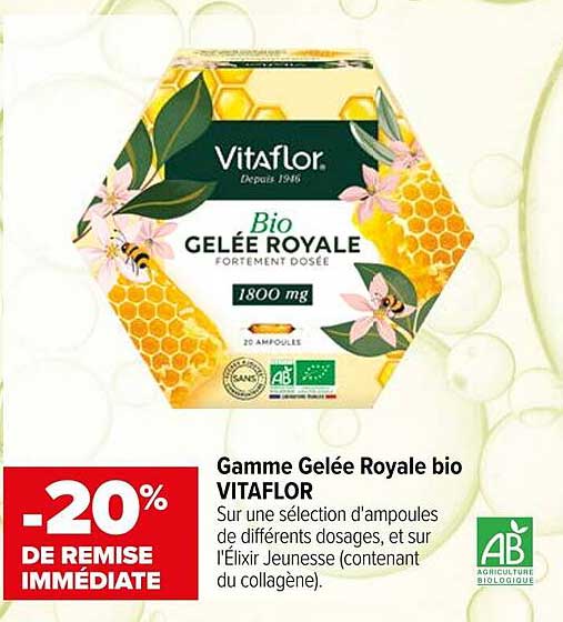 Gamme Gelée Royale bio VITAFLOR