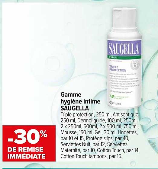 Gamme hygiène intime SAUGELLA