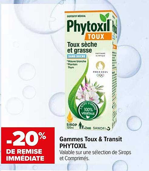 Gammes Toux & Transit PHYTOXIL