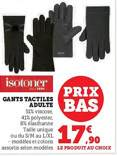 GANTS TACTILES ADULTE