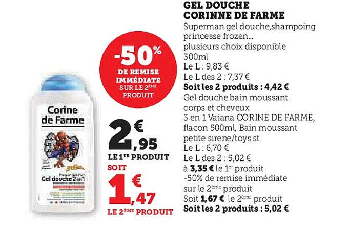 GEL DOUCHE CORINNE DE FARME