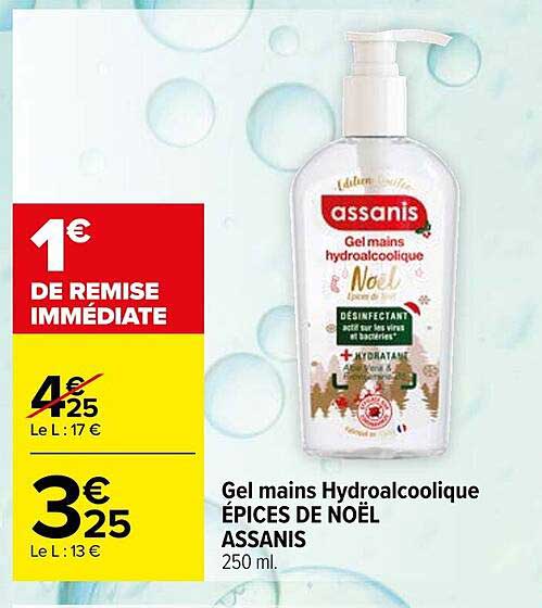 Gel mains Hydroalcoolique ÉPICES DE NOËL ASSANIS