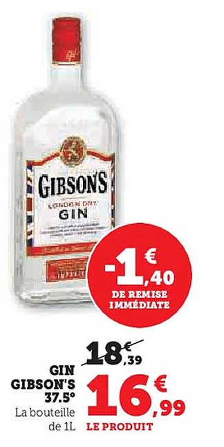 GIN GIBSON'S 37.5°