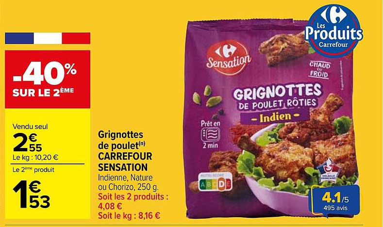 Grignottes de poulet(r) CARREFOUR SENSATION