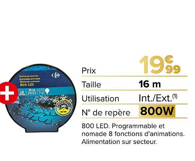 Guirlande animée 800 LED