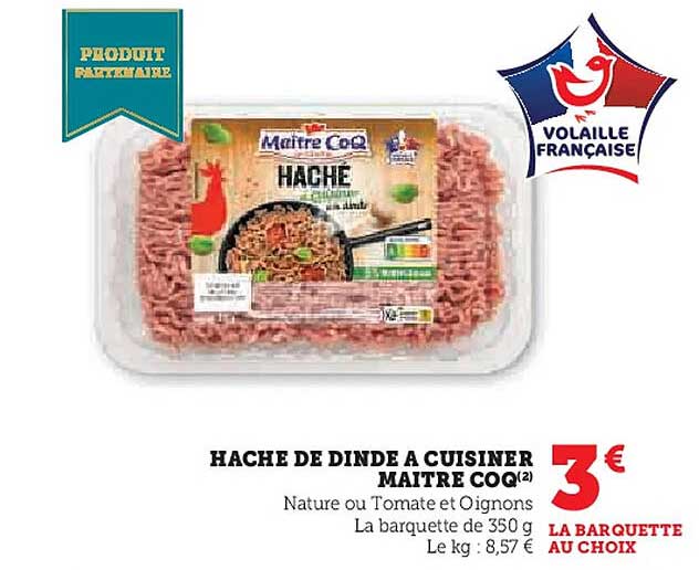 HACHE DE DINDE A CUISINER MAITRE COQ