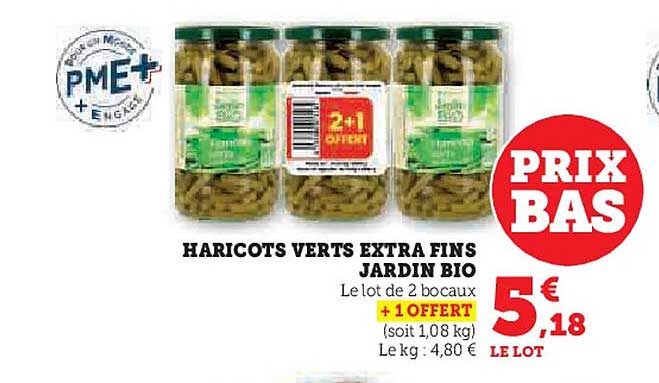 HARICOTS VERTS EXTRA FINS JARDIN BIO